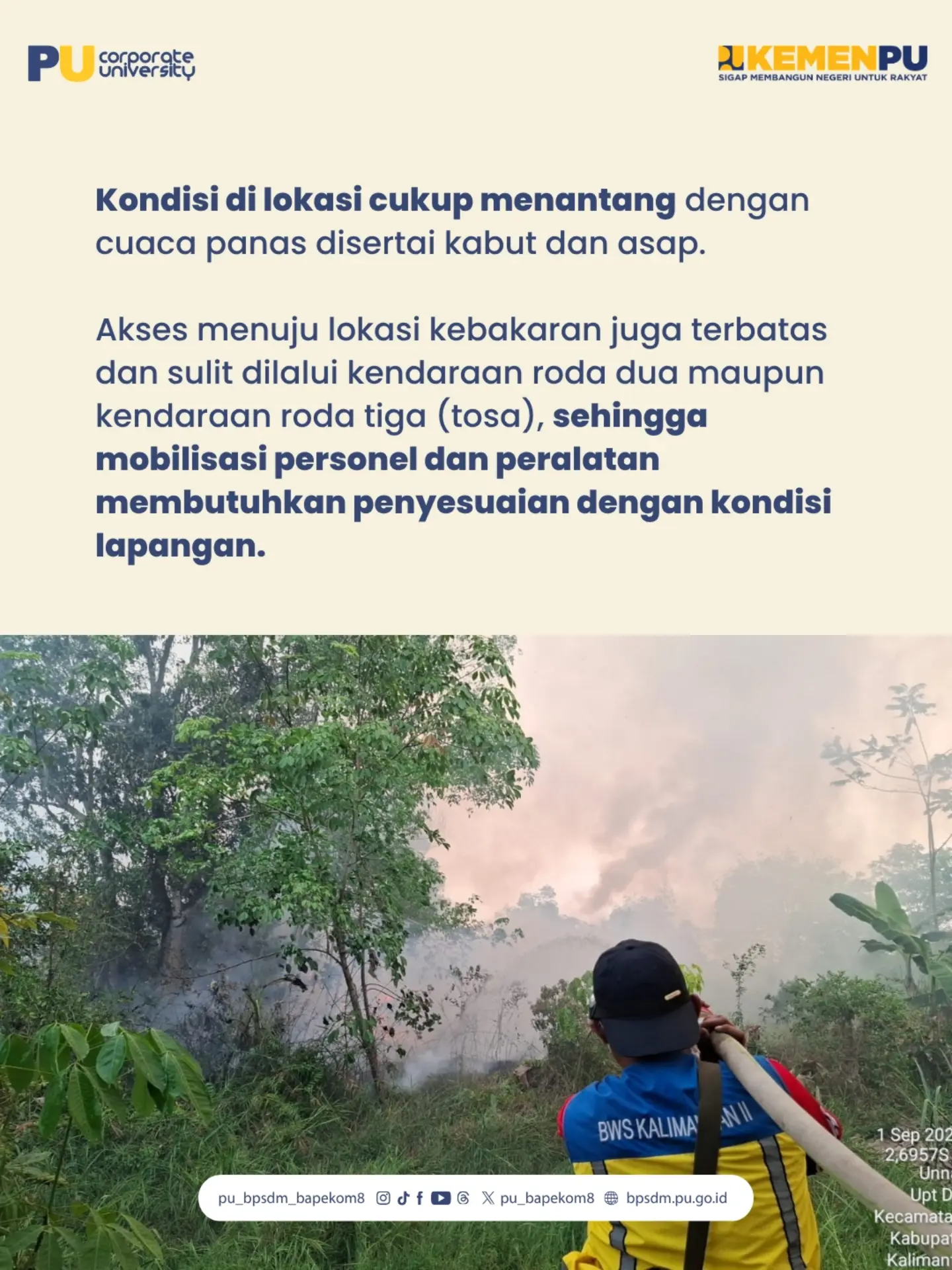 Kementerian Pekerjaan Umum (PU) melalui Balai Wilayah Sungai (BWS) Kalimantan II Palangkaraya turut mendukung upaya pena