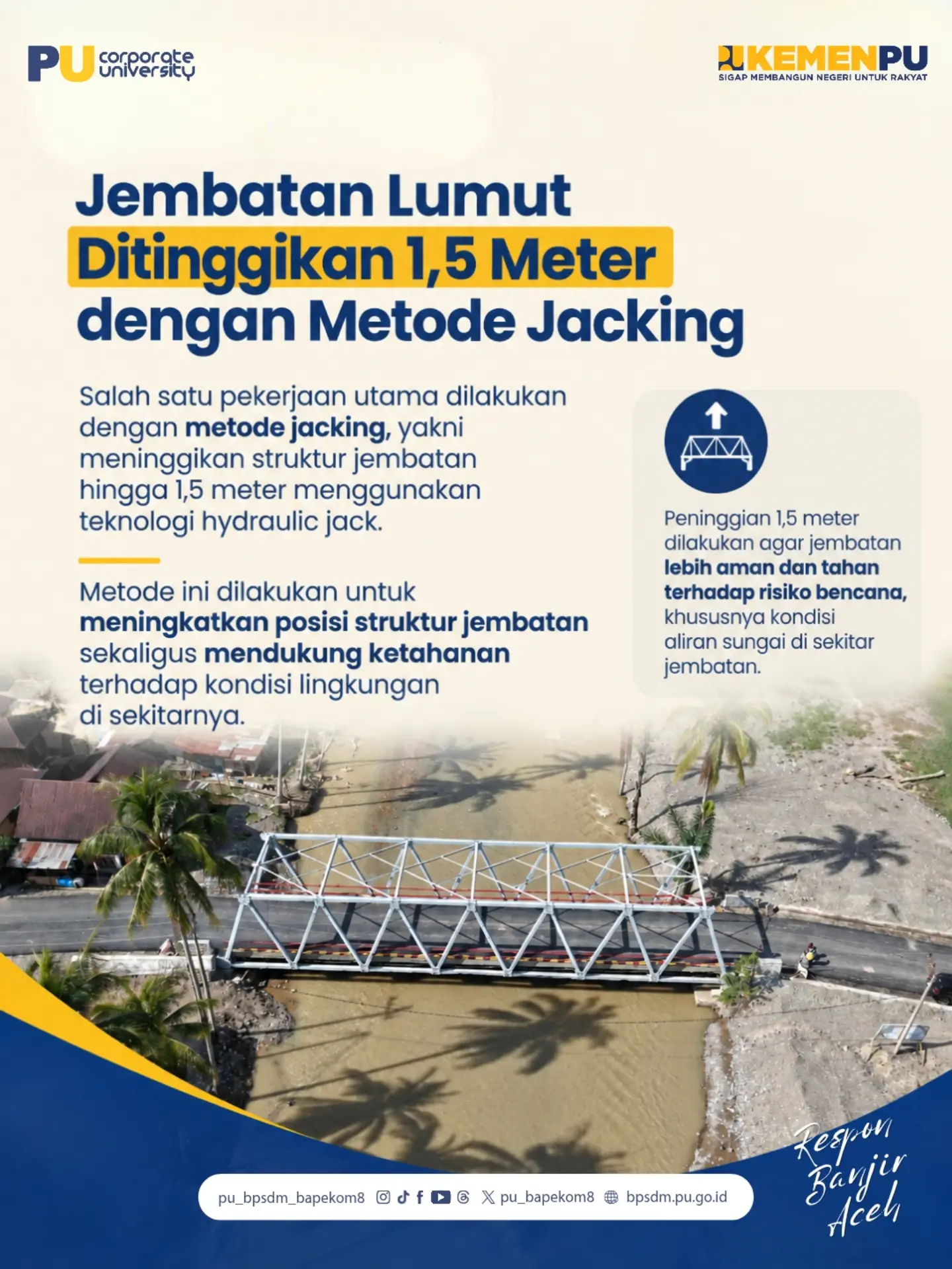 Bukan sekadar diperbaiki, Jembatan Lumut juga diperkuat.