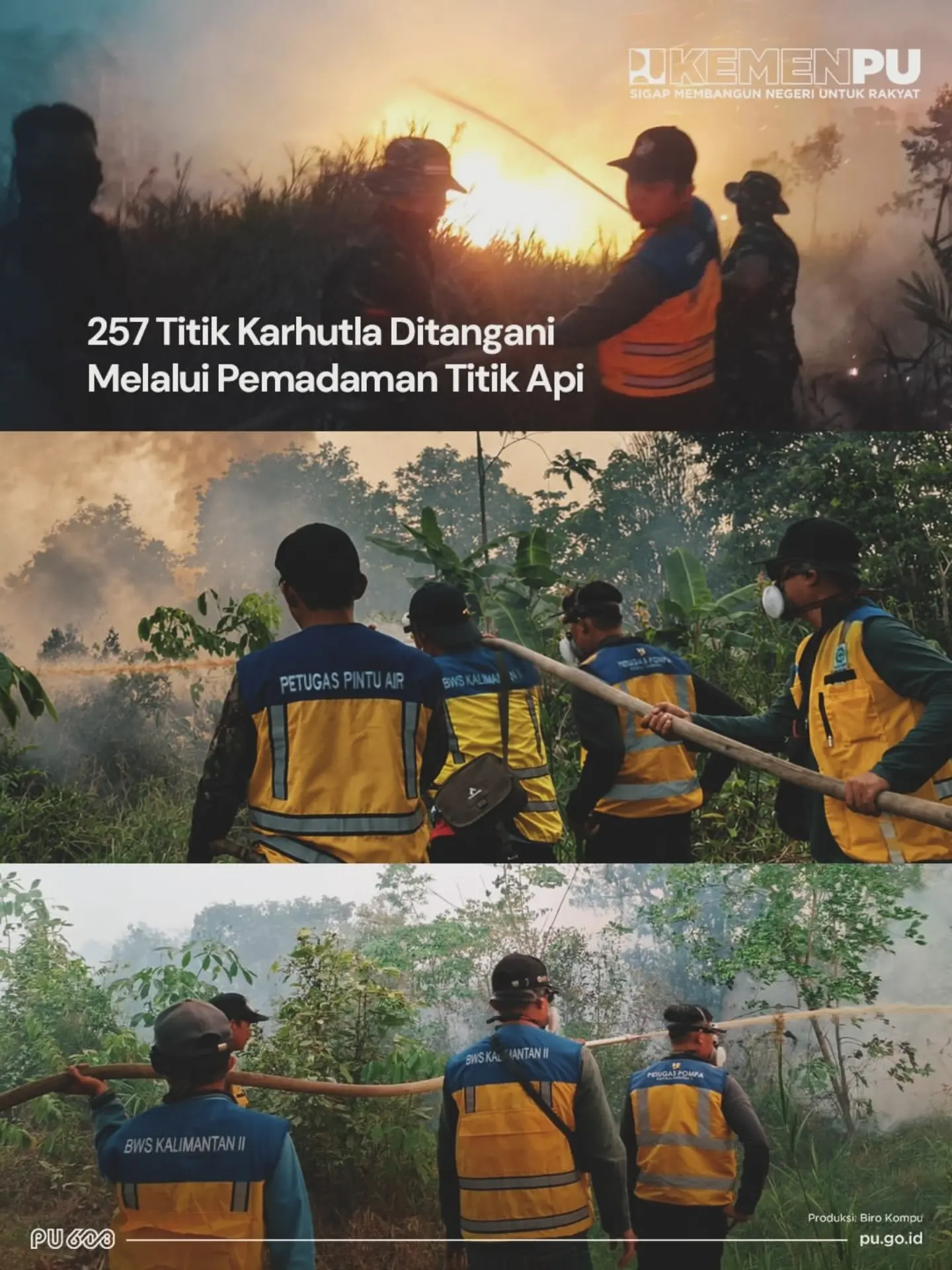repost kementerianpu - Kementerian PU merespons kondisi tersebut di berbagai wilayah Indonesia, mulai dari pemompaan air