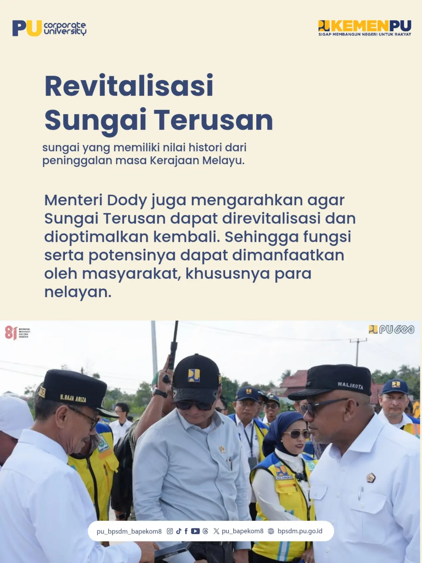 Cegah Banjir Tanjungpinang, Menteri PU Dorong Penanganan dari Sungai hingga Muara.