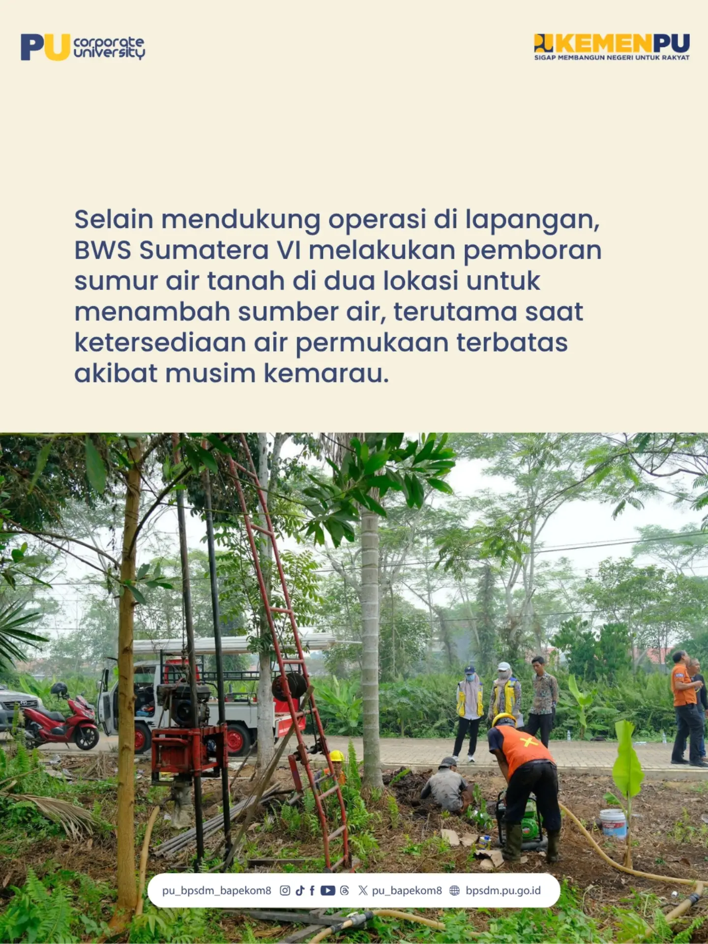 Kementerian Pekerjaan Umum (PU) terus memperkuat penanganan kebakaran hutan dan lahan (karhutla) di tengah musim kemarau