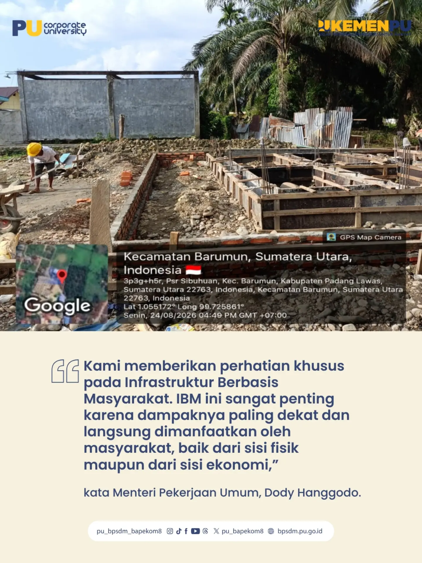 Kementerian PU terus mendorong percepatan pembangunan agar sarana sanitasi yang dibangun dapat segera dimanfaatkan masya