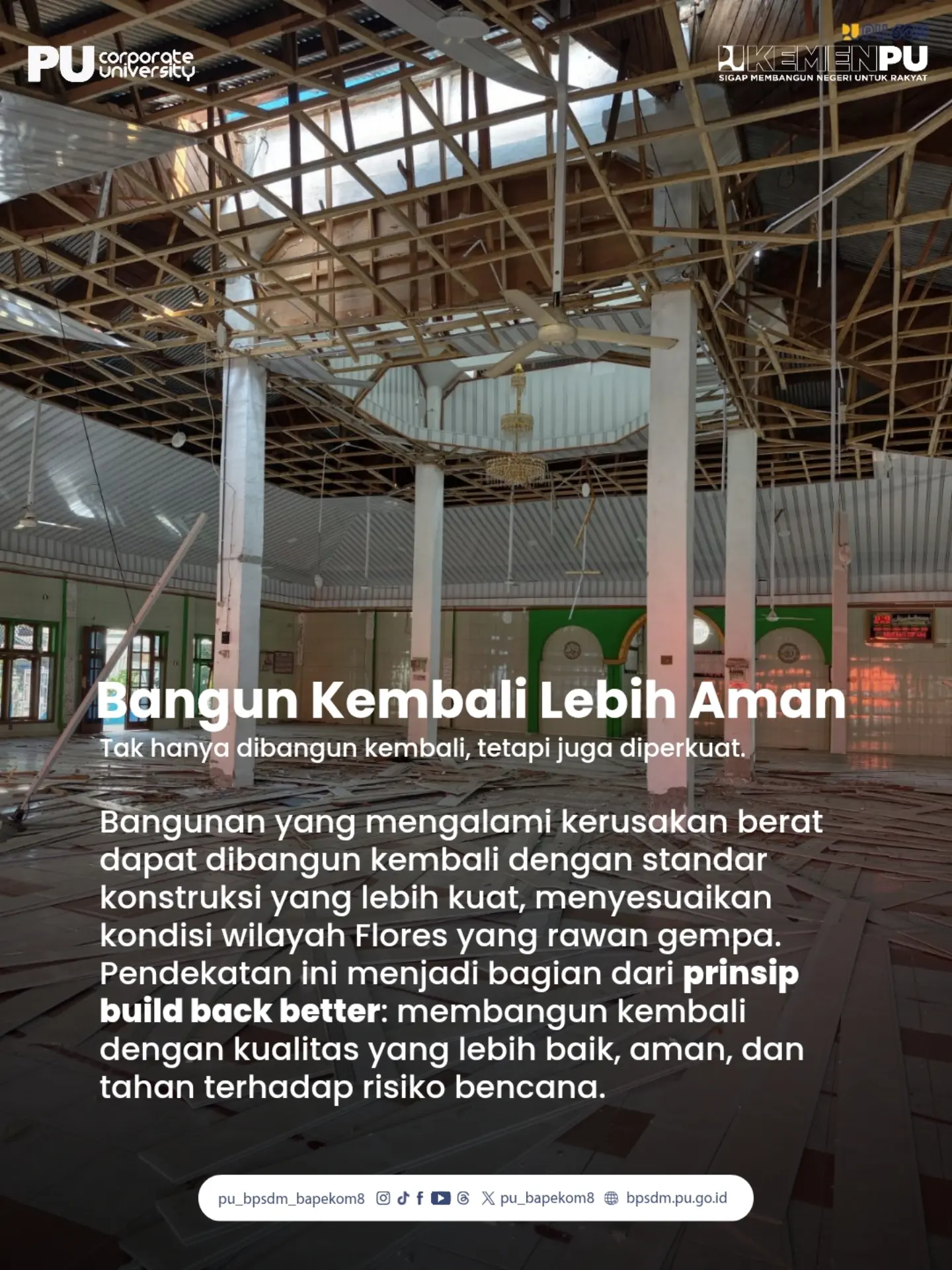 Dari 66 lokasi tersebut terdapat 350 bangunan gedung yang dilakukan pemeriksaan cepat, hasilnya menunjukan bahwa 229 ban