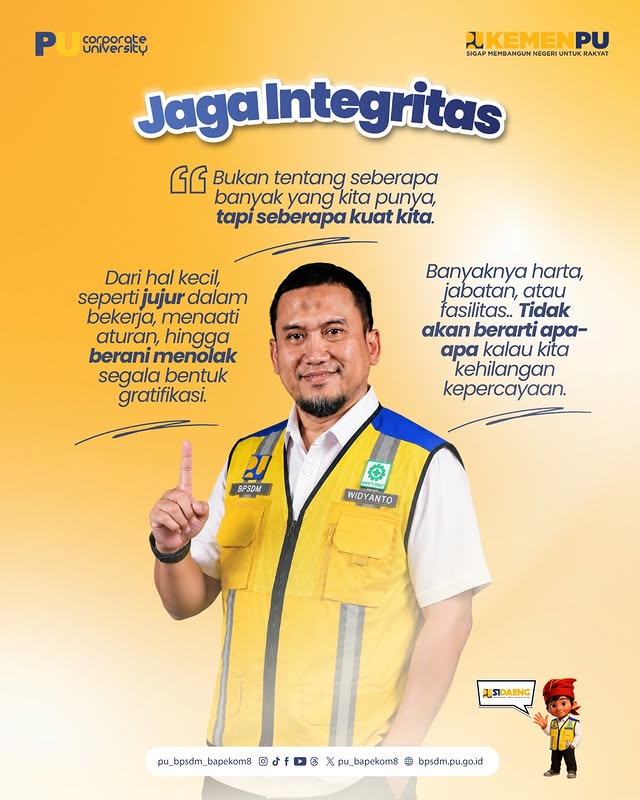 JAGA INTEGRITAS...❗Karena integritas bukan sekadar kata, integritas adalah sikap yang kita pilih, s...