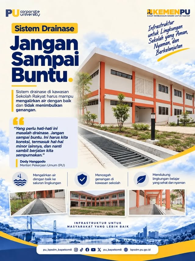 Meninjau Sekolah Rakyat Terintegrasi (SRT) 2 Kota Pontianak, Menteri PU Dody Hanggodo memastikan kes...