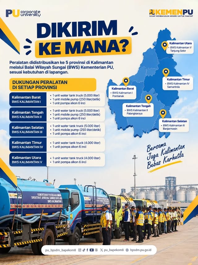 Kementerian Pekerjaan Umum (PU) memperkuat kesiapsiagaan menghadapi kebakaran hutan dan lahan (karhu...