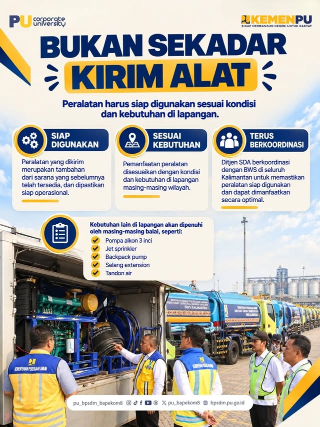 Kementerian Pekerjaan Umum (PU) memperkuat kesiapsiagaan menghadapi kebakaran hutan dan lahan (karhu...